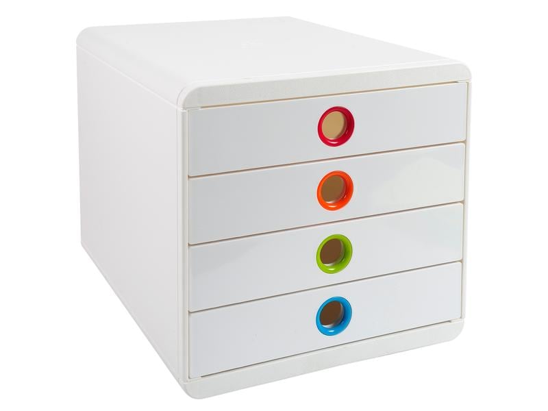 Exacompta Boîte à tiroirs Pop-Box Blanc