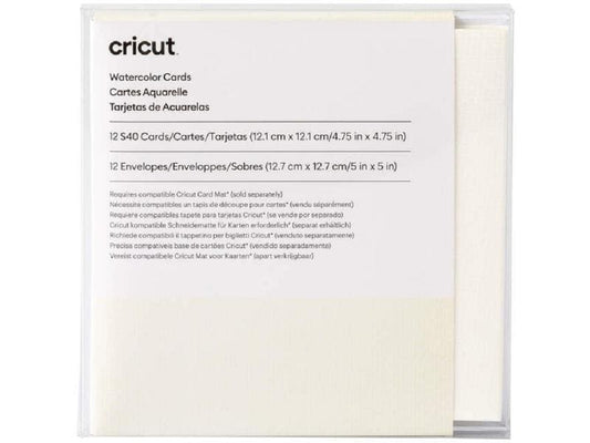 Cricut Carte vierge pour peinture à l'eau S40 12 pièces