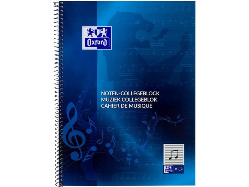 Oxford Cahier Bloc-notes A4, ligné, bleu