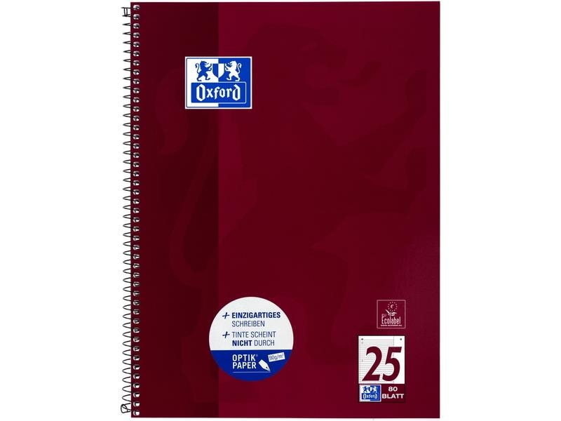 Oxford Cahier Bloc-notes collège A4+, ligné, prune