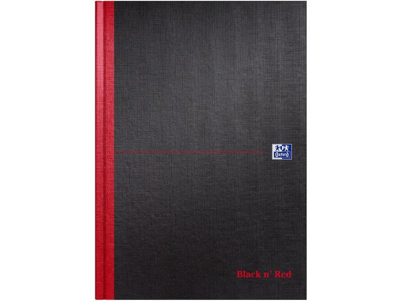 Oxford Bloc-notes A4, vierge, noir/rouge