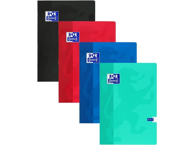 Oxford Cahier d'école A4, ligné, assorti