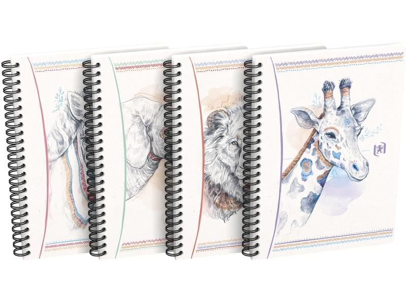 Oxford Carnet de notes A5, quadrillé, Boho Spirit assorti