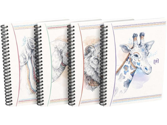 Oxford Carnet de notes A5, quadrillé, Boho Spirit assorti