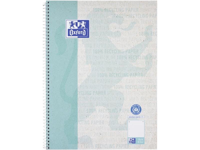 Oxford Bloc-notes Bloc-notes collège à pois, A4+, bleu