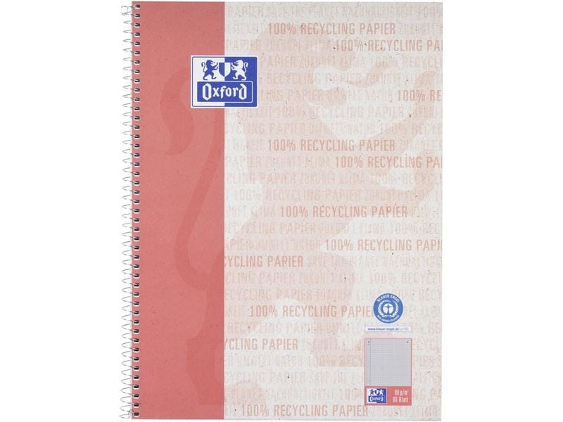 Oxford Bloc-notes Bloc-notes collège quadrillé, A4+, rouge