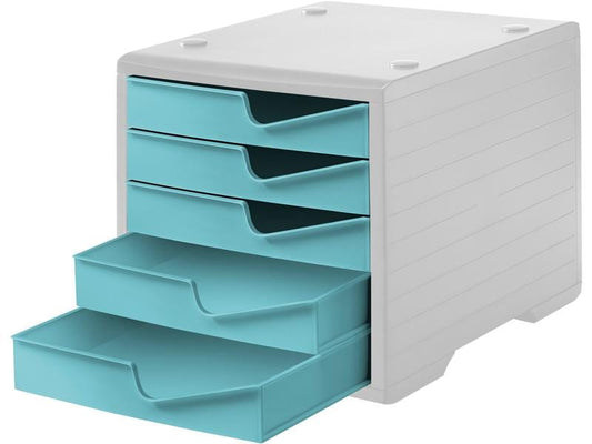 Styro Boîte à tiroirs Styroswingbox Gris clair/Aqua