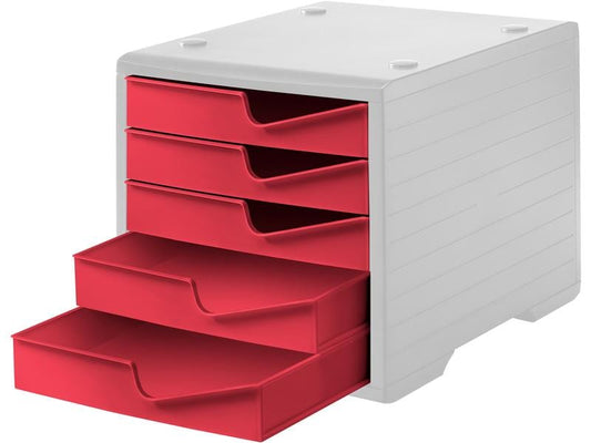 Styro Boîte à tiroirs Styroswingbox Gris clair/Cranberry