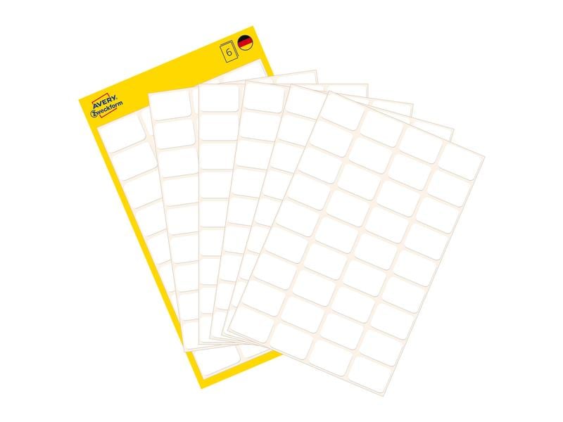 Avery Zweckform Étiquettes multi-usage 12 x 18 mm, 6 feuille