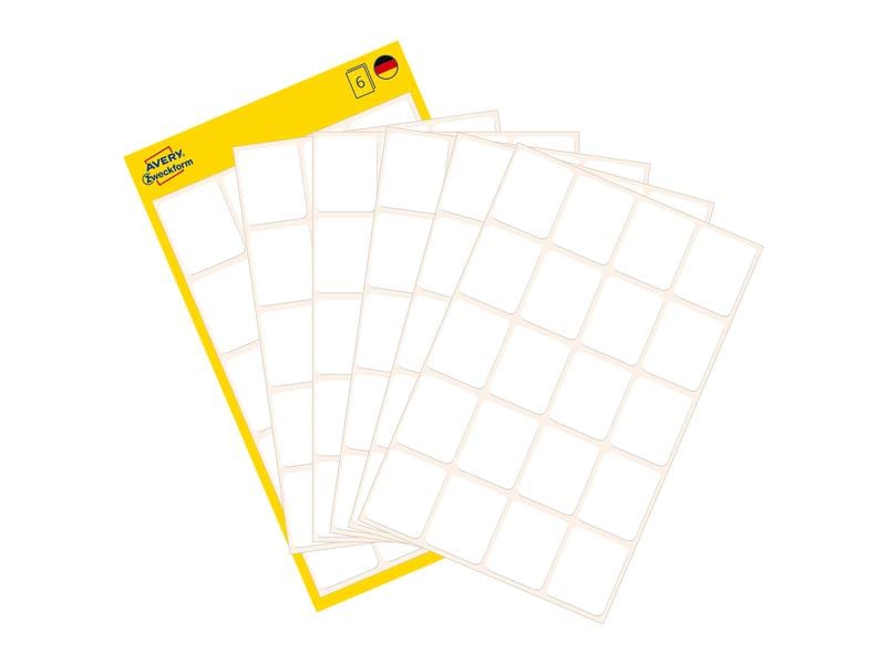 Avery Zweckform Étiquettes multi-usage 22 x 18 mm, 6 feuille