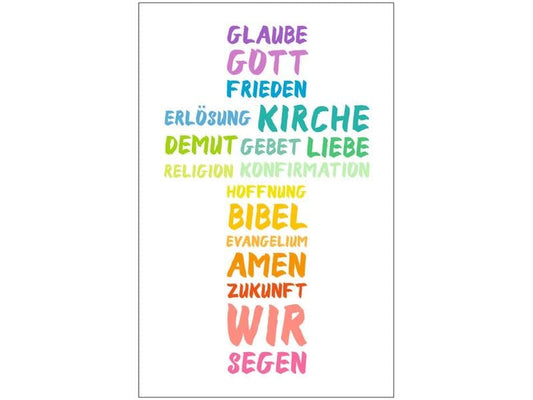 Susy Card Carte de félicitations Confirmation 11 x 17 cm, Croix