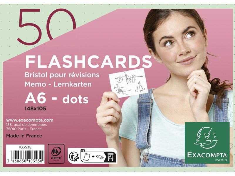 Exacompta Fiches Pois, Vert