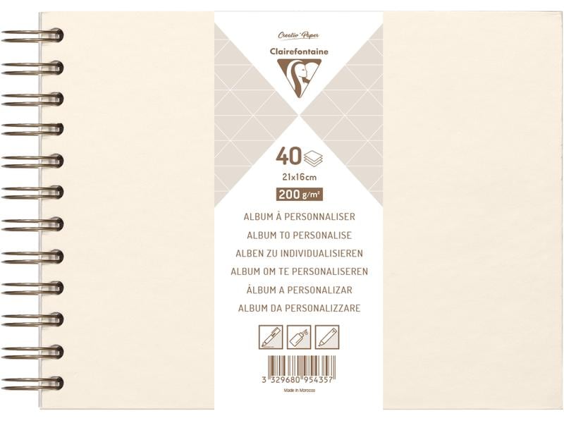 Clairefontaine Bloc-notes DIY 21 x 16 cm, Vierge, Ivoire