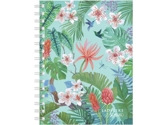 Herlitz Bloc-notes Livre à spirales Ladylike Jungle A5, 100 feuilles