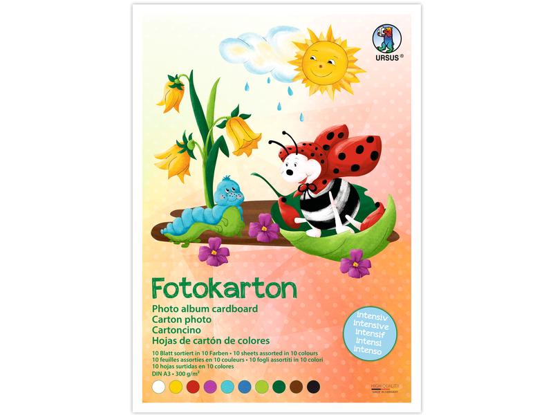 URSUS Papier cartonné A3 10 feuilles, 10 couleurs