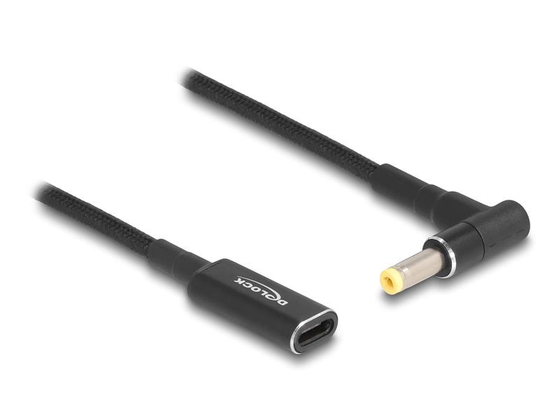 Delock Câble de chargement USB-C à HP 4.8 x 1.7 mm angulé à 90°, 15 cm
