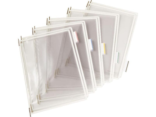 Tarifold Porte-documents Pochettes transparentes T-Display Blanc 10 pièces