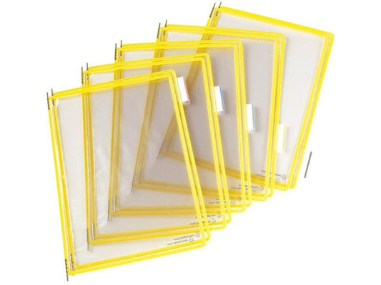 Tarifold Porte-documents Pochettes transparentes T-Display Jaune 10 pièces