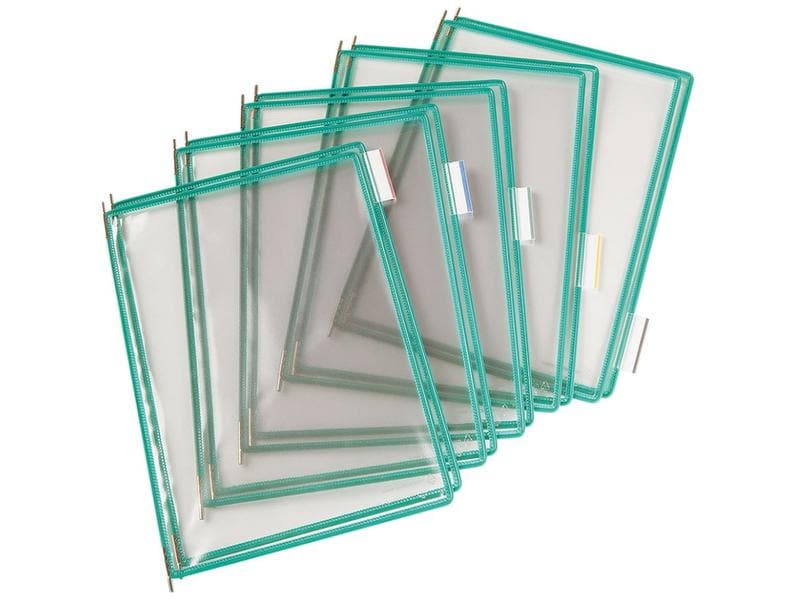 Tarifold Porte-documents Pochettes transparentes T-Display Vert 10 pièces