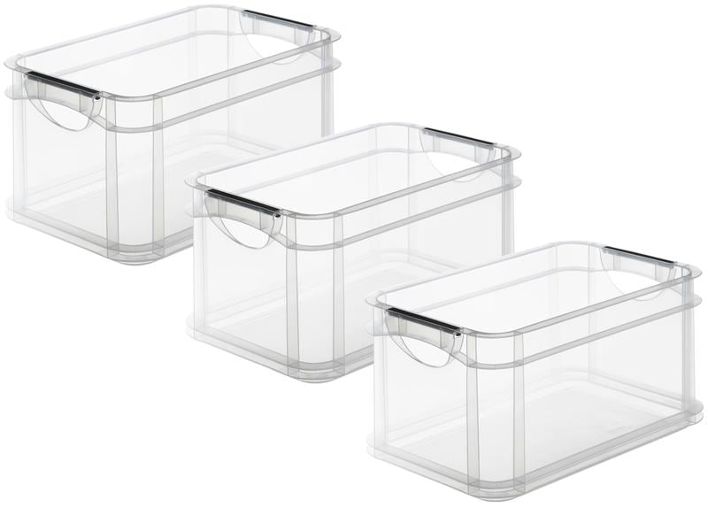 Rotho Boîte de rangement A5 3 pièces, Transparent