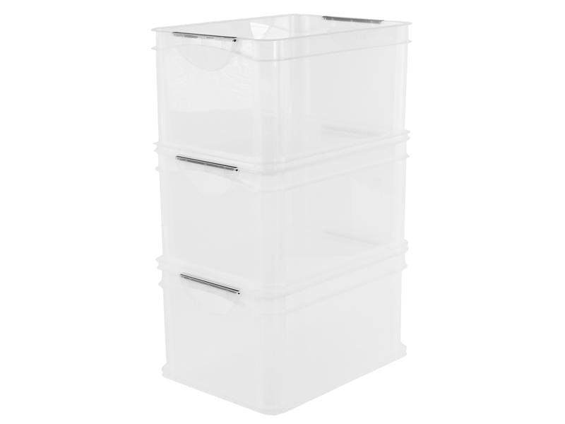 Rotho Boîte de rangement A4 3 pièces, Transparent