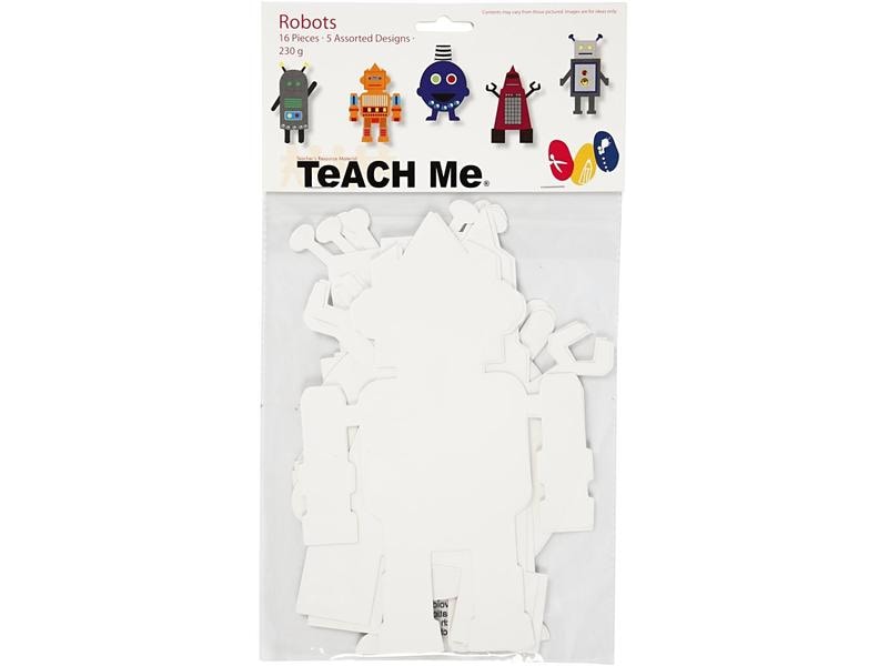 Creativ Company Papier de bricolage Robot 16 Pièce/s, Blanc