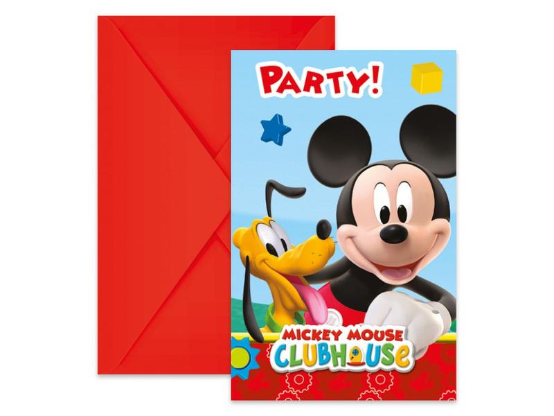 Amscan Carte de félicitations Disney Mickey 6 pièces