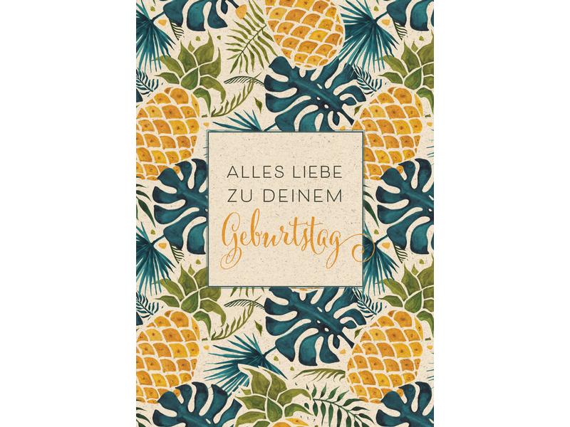 Natur Verlag Carte de félicitations Ananas 17.5 x 12.2 cm