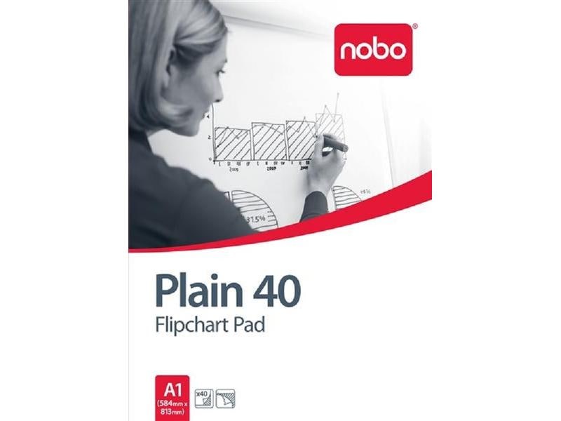 Nobo Tableau à feuilles Bloc de 40 feuilles, vierges, 58 x 81 cm Blanc 1 Pièce/s