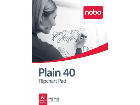 Nobo Tableau à feuilles Bloc de 40 feuilles, vierges, 58 x 81 cm Blanc 1 Pièce/s