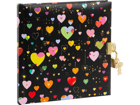 Goldbuch Journal intime Heart dark 96 pages, 16.5 x 16.5 cm