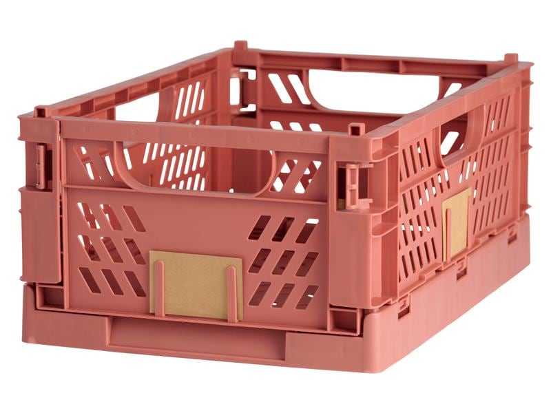 Schou Boîte pliante 50 x 33 x 20 cm, Brun rouge