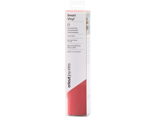 Cricut Film de vinyle Joy Xtra Smart permanent 24.1 x 91.4 cm, rouge
