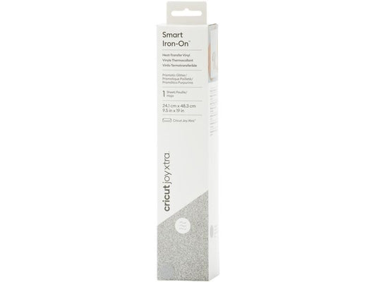Cricut Film thermocollant Joy Xtra Smart 24.1 x 48.3 cm, argent scintillant