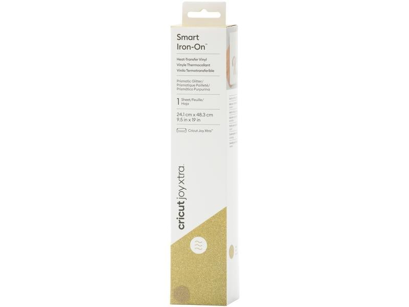 Cricut Film thermocollant Joy Xtra Smart 24.1 x 48.3 cm, or scintillant