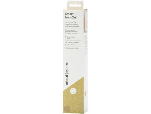 Cricut Film thermocollant Joy Xtra Smart 24.1 x 48.3 cm, or scintillant