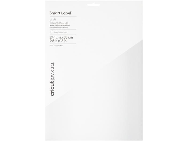 Cricut Film de vinyle Joy Xtra Smart détachable 24 x 33 cm, 3 pièces, blanc