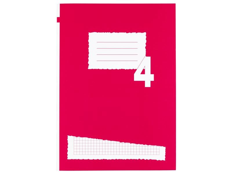 office focus Cahier d'école FSC A4, À carreaux, Rouge, 10 Pièce/s