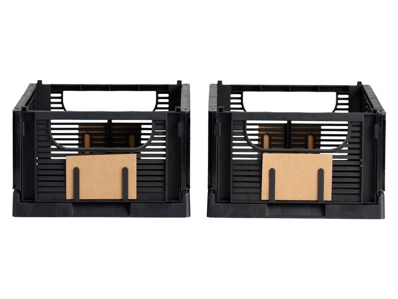 Schou Boîte pliante Deluxe M 2 pièces, Noir