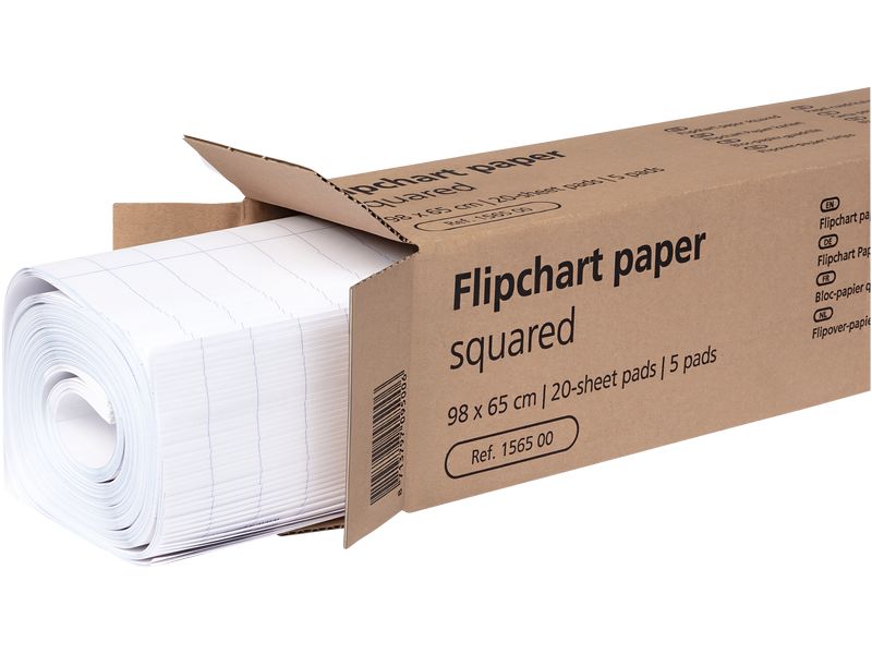 Legamaster Tableau à feuilles papier 65 x 98 cm 20 feuilles quadrillées, 5 pièces