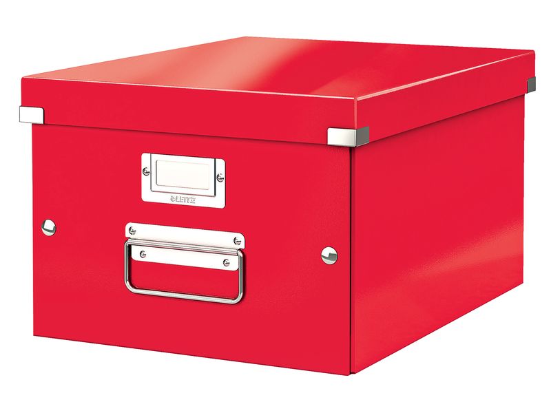 Leitz Boîte d’archivage WOW A4, rouge métallique
