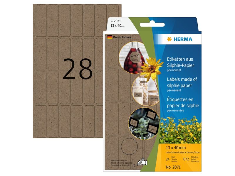 HERMA Étiquettes multi-usage Silphie 13 x 40 mm, 24 feuilles