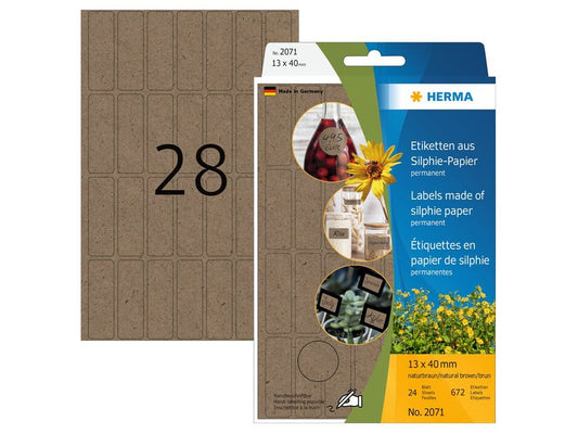 HERMA Étiquettes multi-usage Silphie 13 x 40 mm, 24 feuilles