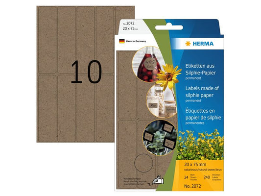 HERMA Étiquettes multi-usage Silphie 20 x 75 mm, 24 feuilles
