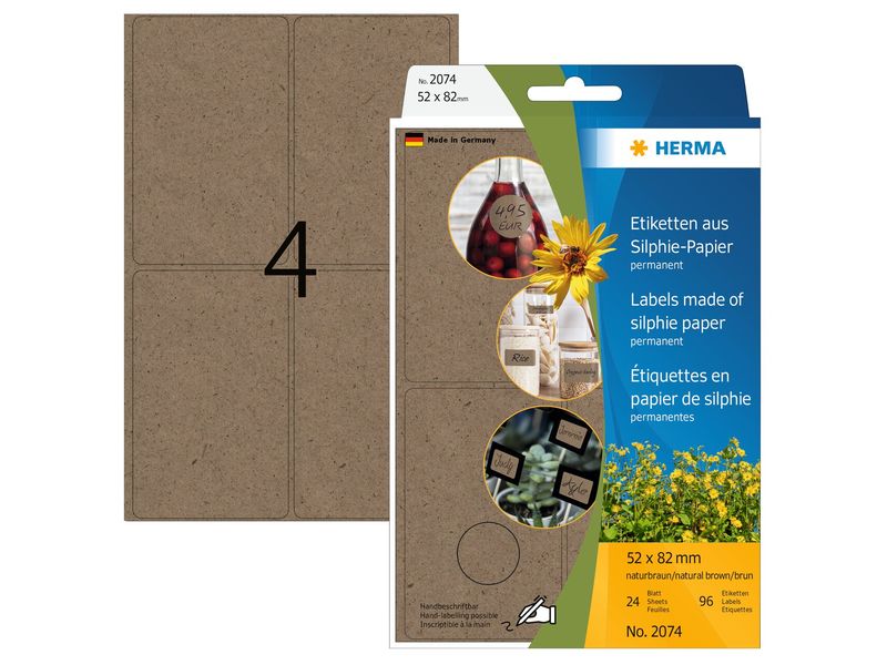 HERMA Étiquettes multi-usage Silphie 52 x 82 mm, 24 feuilles