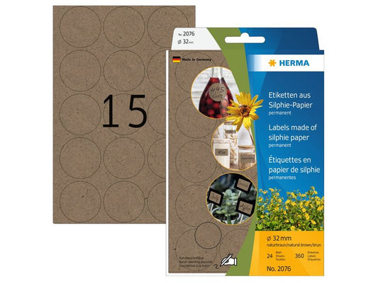 HERMA Étiquettes multi-usage Silphie 32 x 32 mm, 24 feuilles