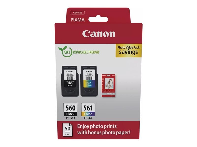 Canon Encre PG-560 + CL-561 / papier photo inclus