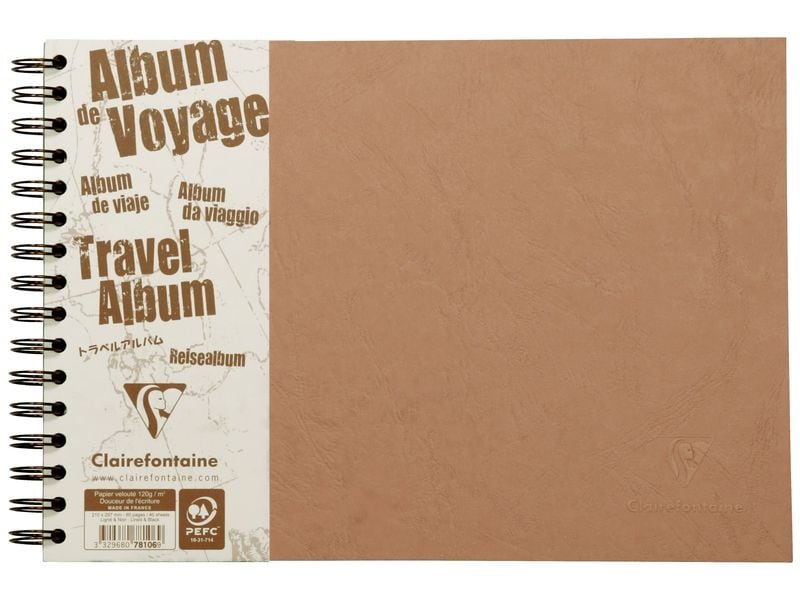 Clairefontaine Album photo AgeBag A4 horizontal, 40 feuilles, tabac