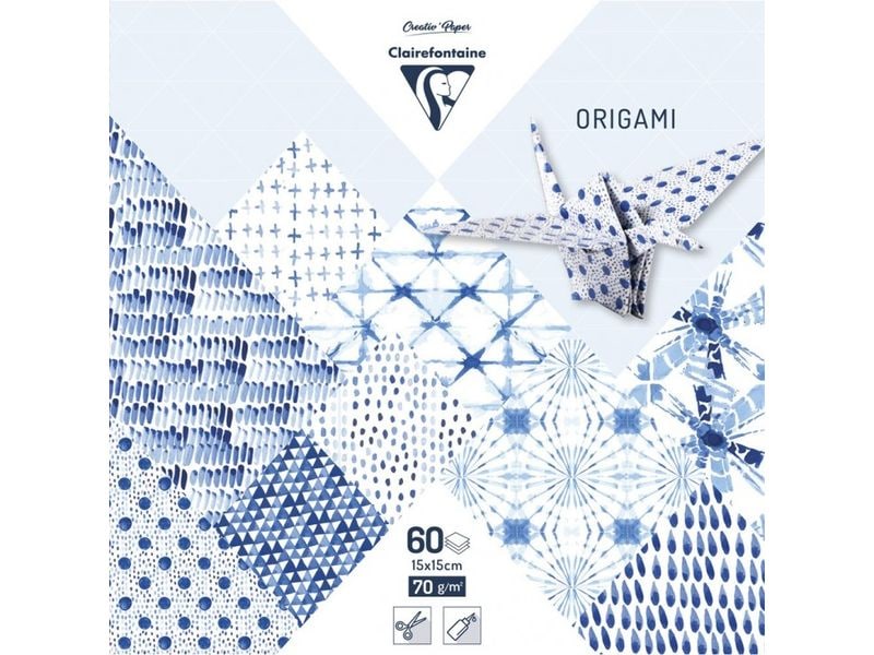 Clairefontaine Papier de bricolage Papier origami Shibori, 60 feuilles