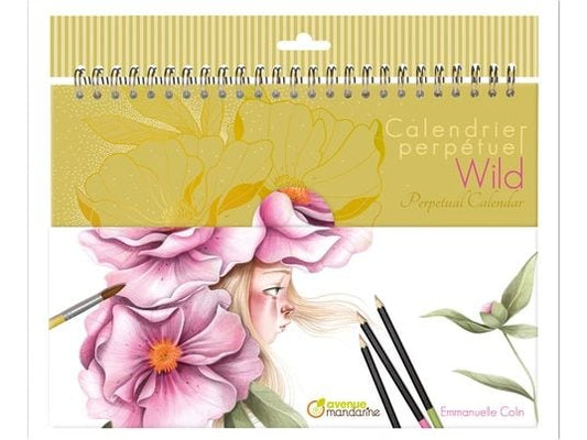 Avenue Mandarine Calendrier perpétuel Sauvage A4, 24 feuilles